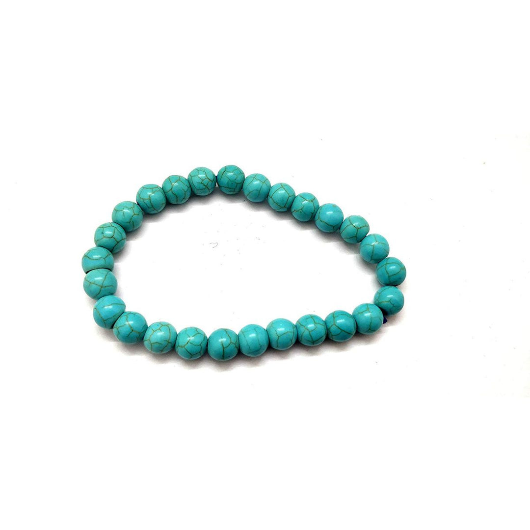 Turquoise Firoza 6mm Stone Bracelet