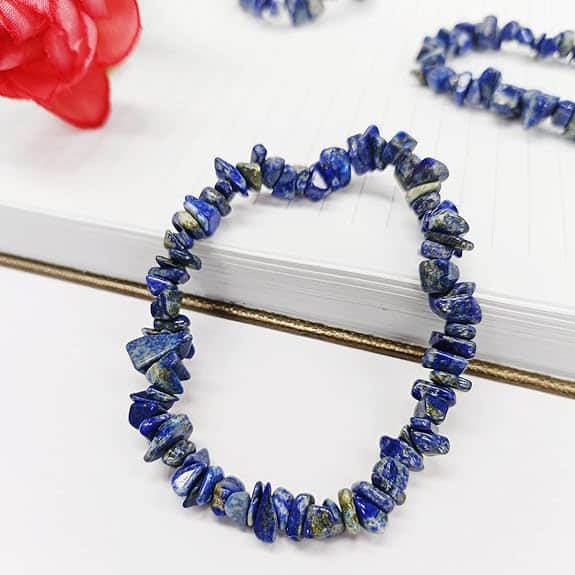 Lapis Lazuli Chips Elastic Bracelet