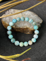 Load image into Gallery viewer, Larimar Bracelet - 10mm, Crystal for Calm, Anxiety, Meditation
