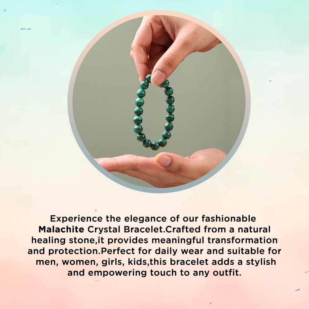 Malachite Round Beads Bracelet