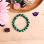 Load image into Gallery viewer, Malachite Round Beads Bracelet
