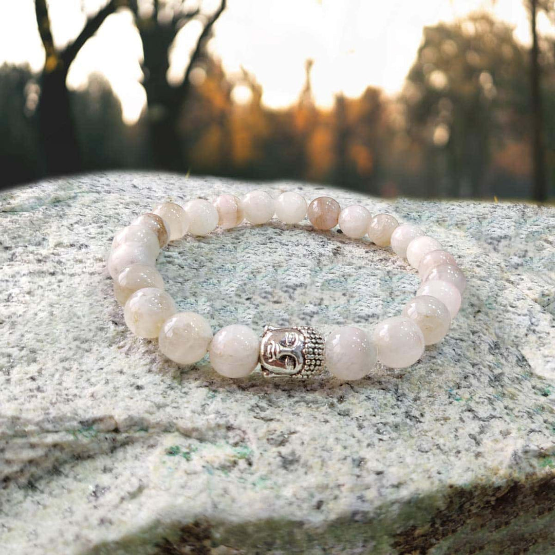 Rainbow Moonstone Buddha Bracelet