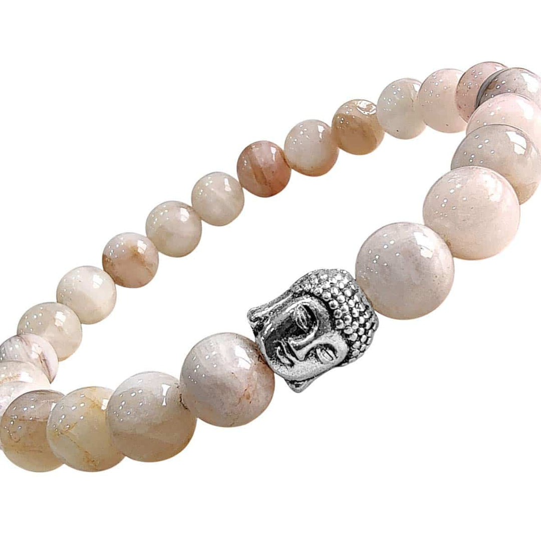 Rainbow Moonstone Buddha Bracelet