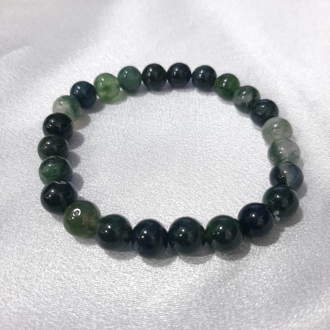 Moss Agate 8mm Bracelet