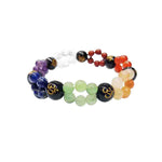 Load image into Gallery viewer, Om with 7 Chakra Stone Bracelet
