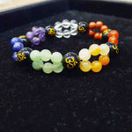 Load image into Gallery viewer, Om with 7 Chakra Stone Bracelet
