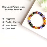 Load image into Gallery viewer, Om Mani Padme Hum Round Beads Bracelet
