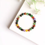 Load image into Gallery viewer, Om Mani Padme Hum Round Beads Bracelet
