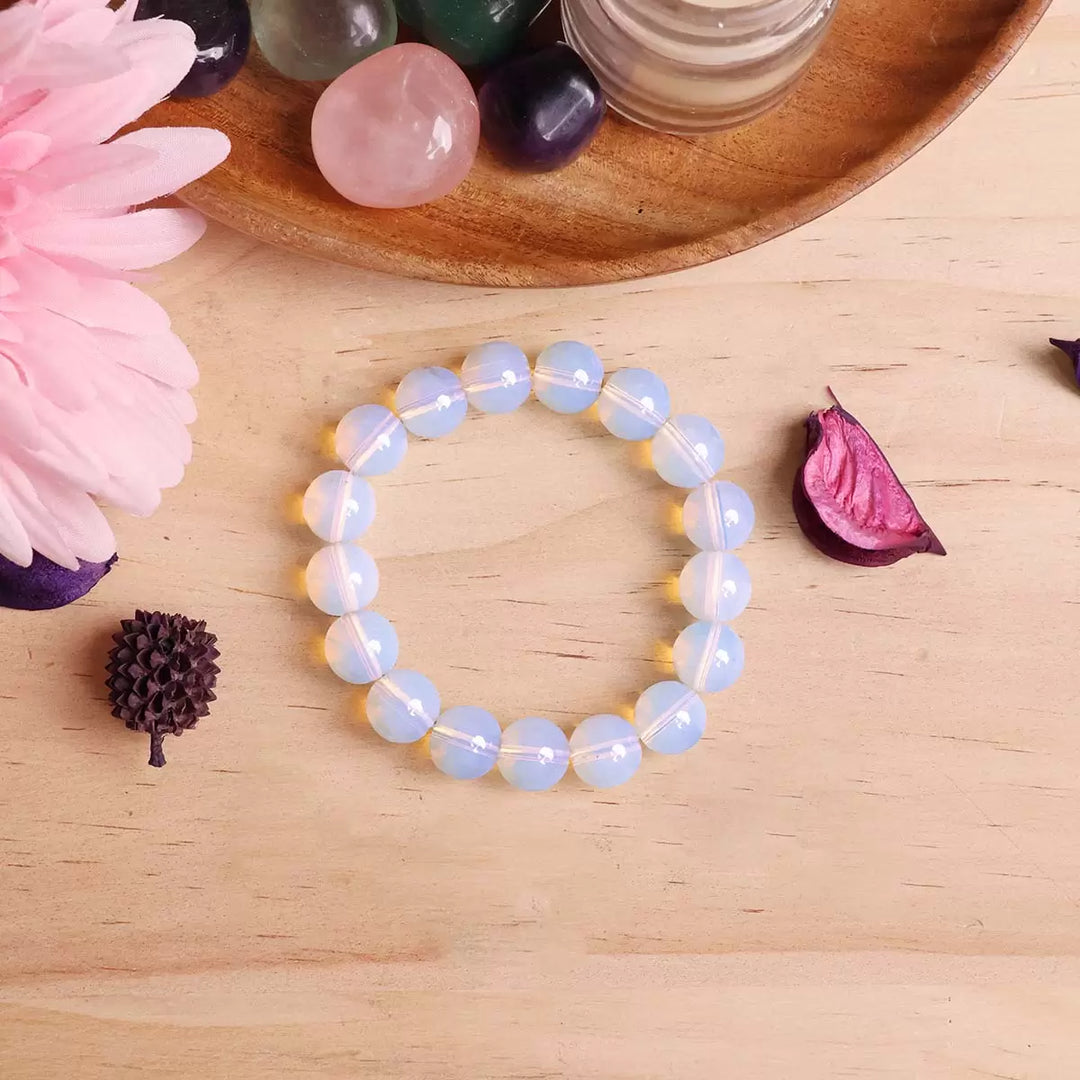 Opalite Bracelet In Round Beads (Man Made)