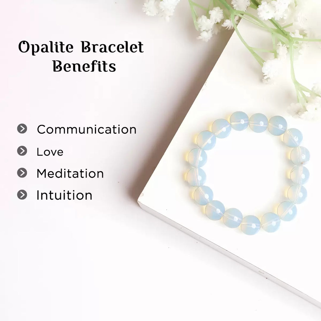 Opalite Bracelet In Round Beads (Man Made)