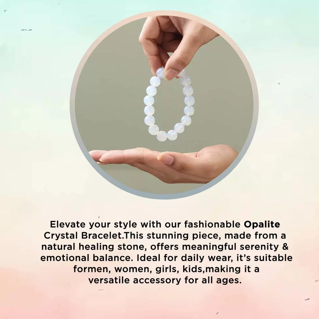 Opalite Bracelet In Round Beads (Man Made)