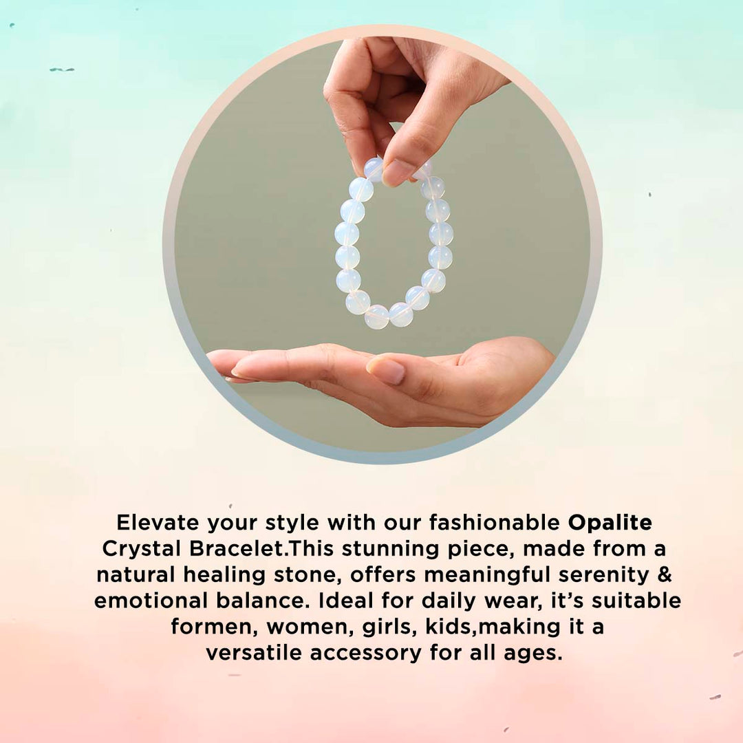 Opalite Round Beads Bracelet