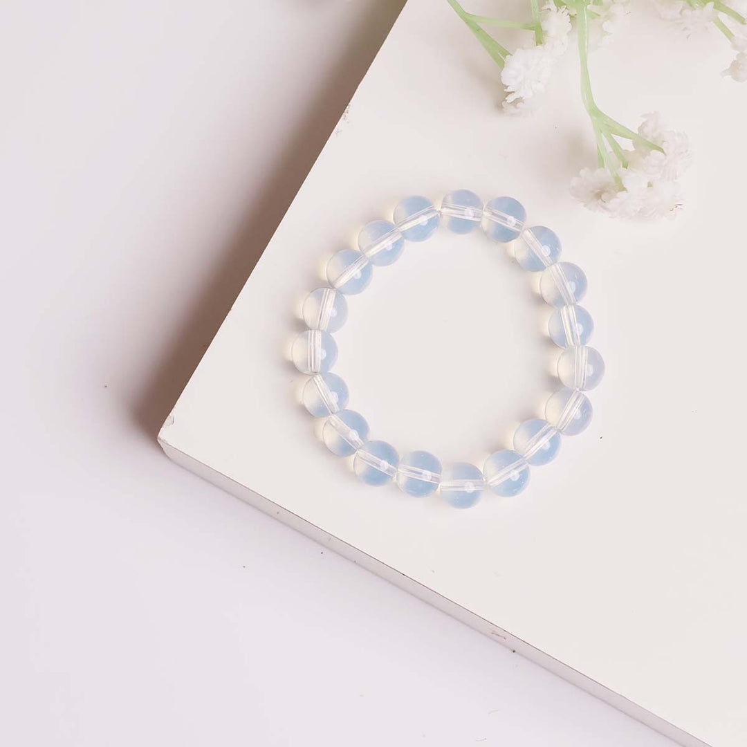 Opalite Round Beads Bracelet