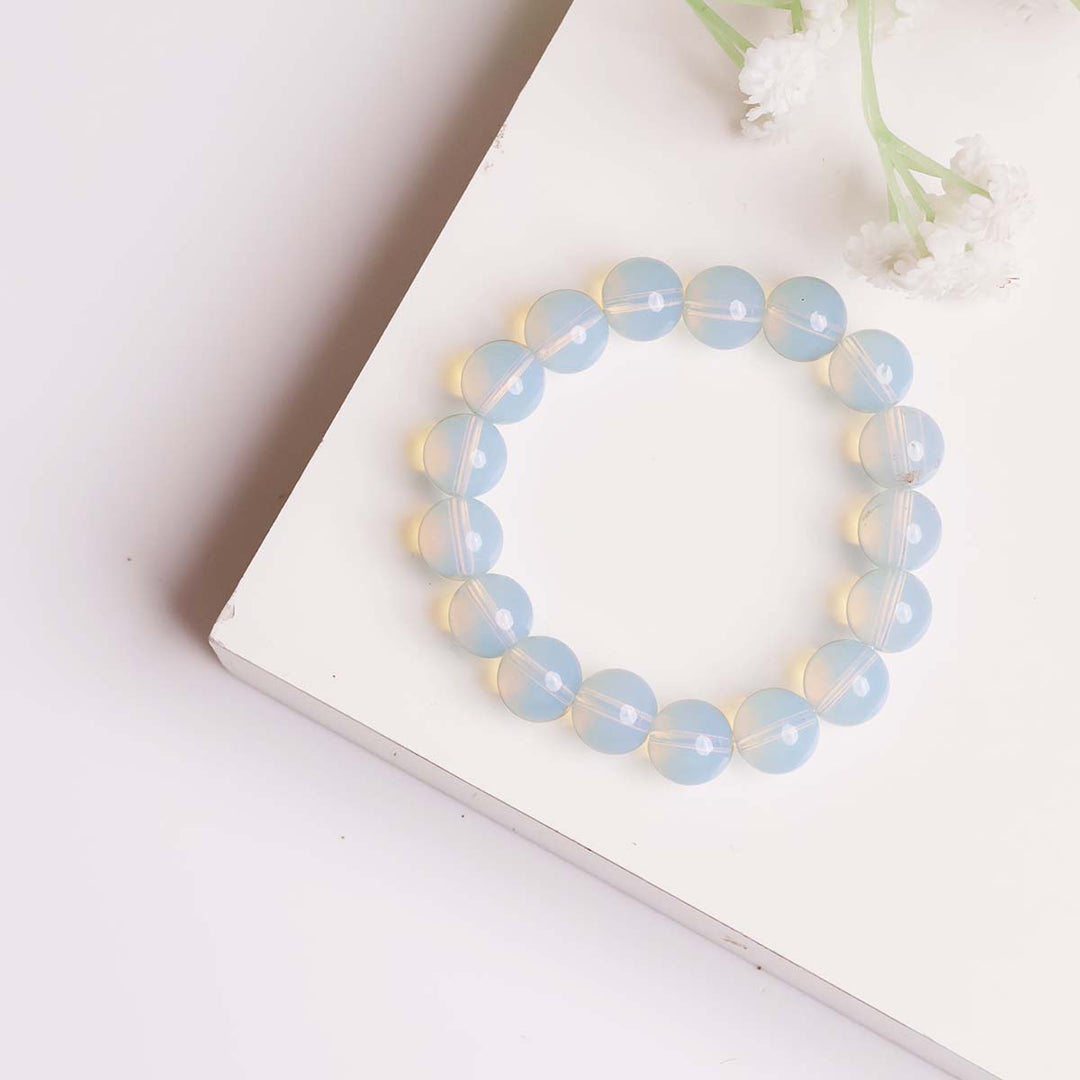 Opalite Round Beads Bracelet