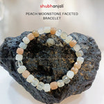 Load image into Gallery viewer, Peach Moonstone Faceted Bracelet
