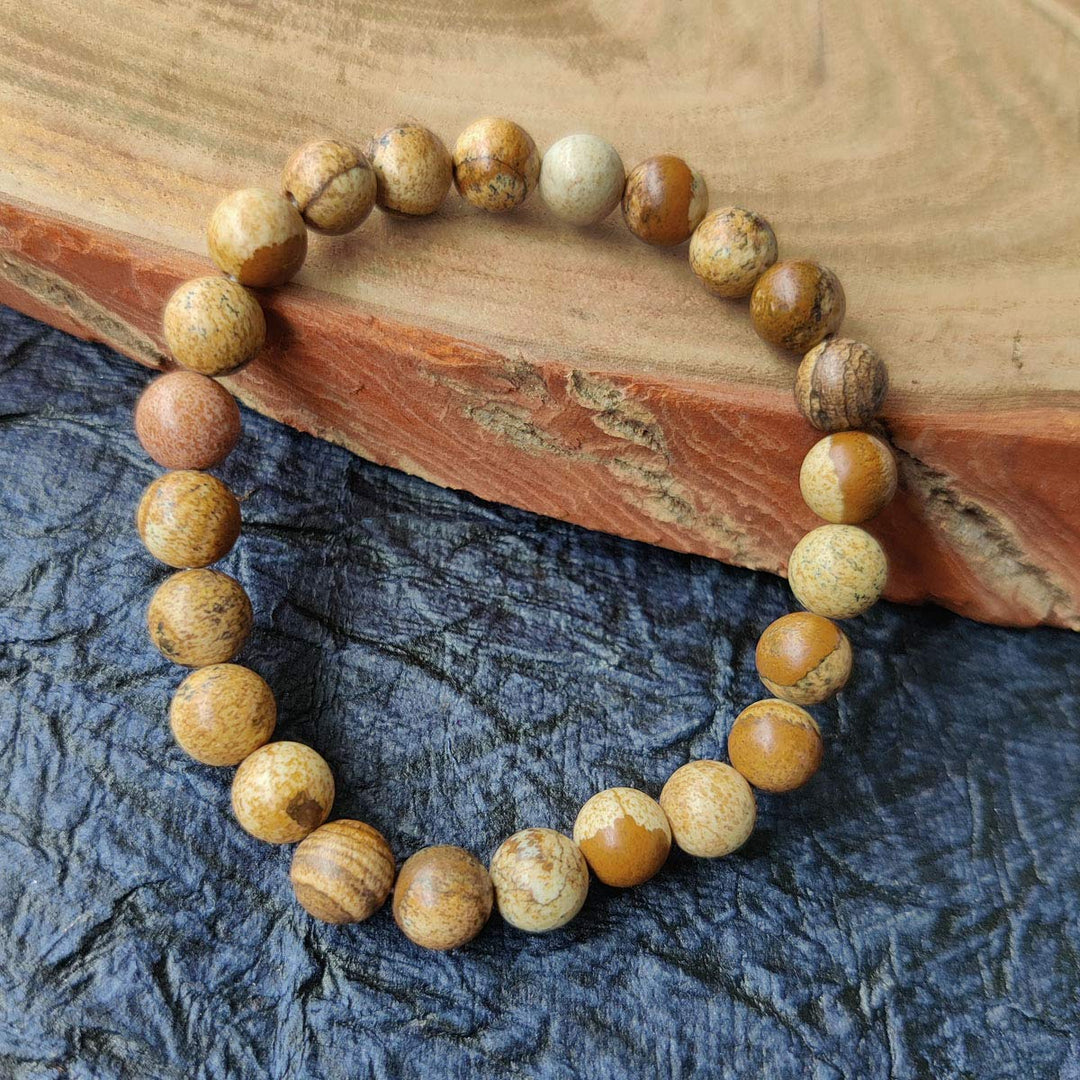 Picture Jasper Bracelet - 8mm