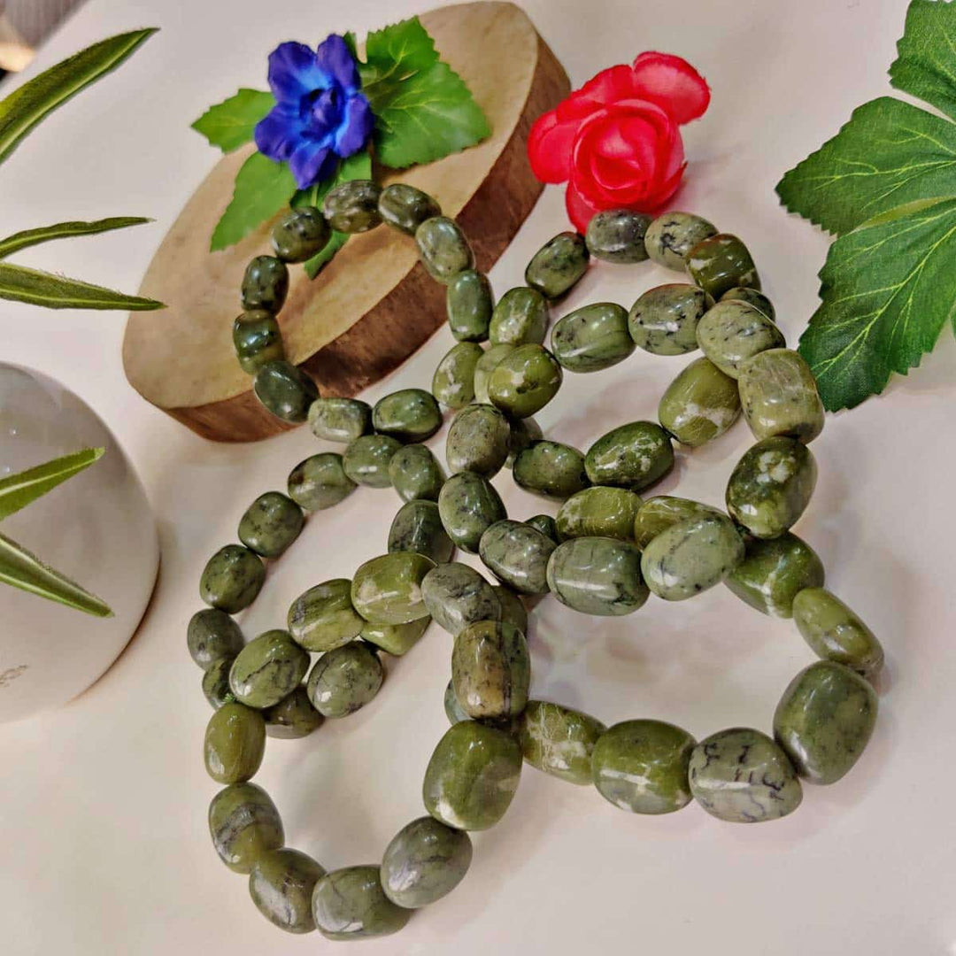 Prehnite Crystal Tumble Bracelet