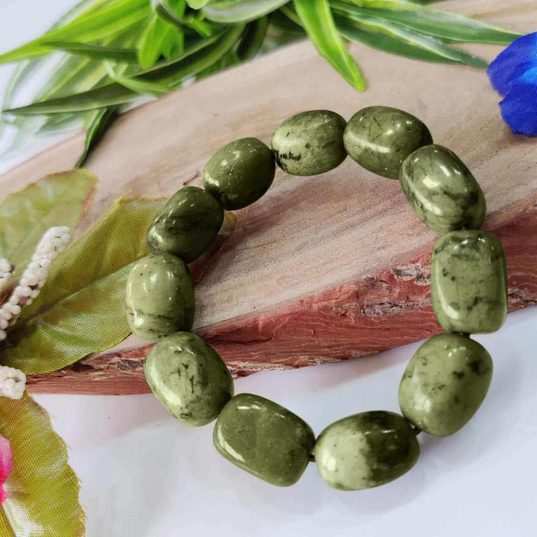 Prehnite Crystal Tumble Bracelet