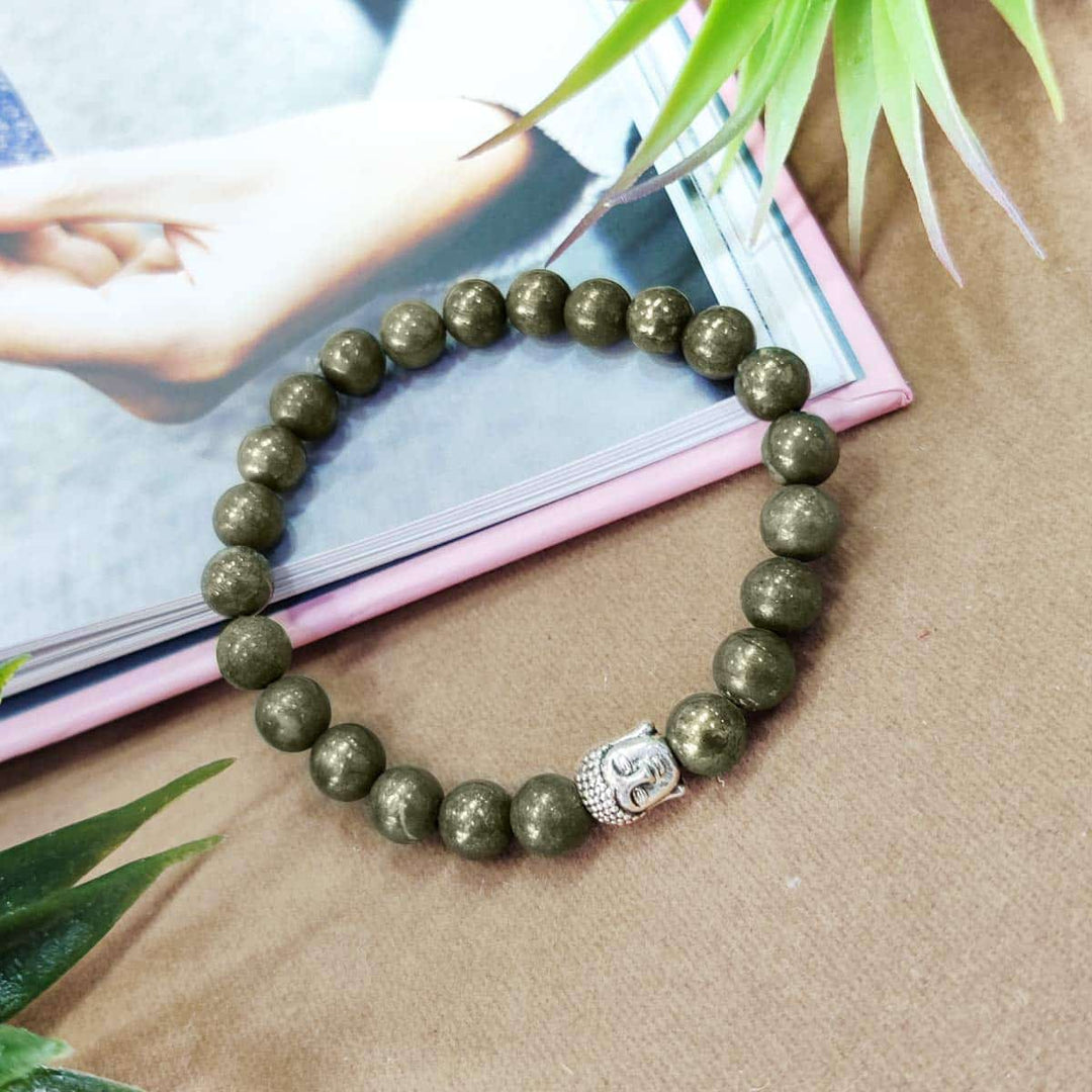 Pyrite Buddha Bracelet