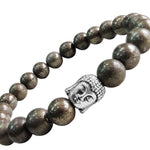 Load image into Gallery viewer, Pyrite Buddha Bracelet
