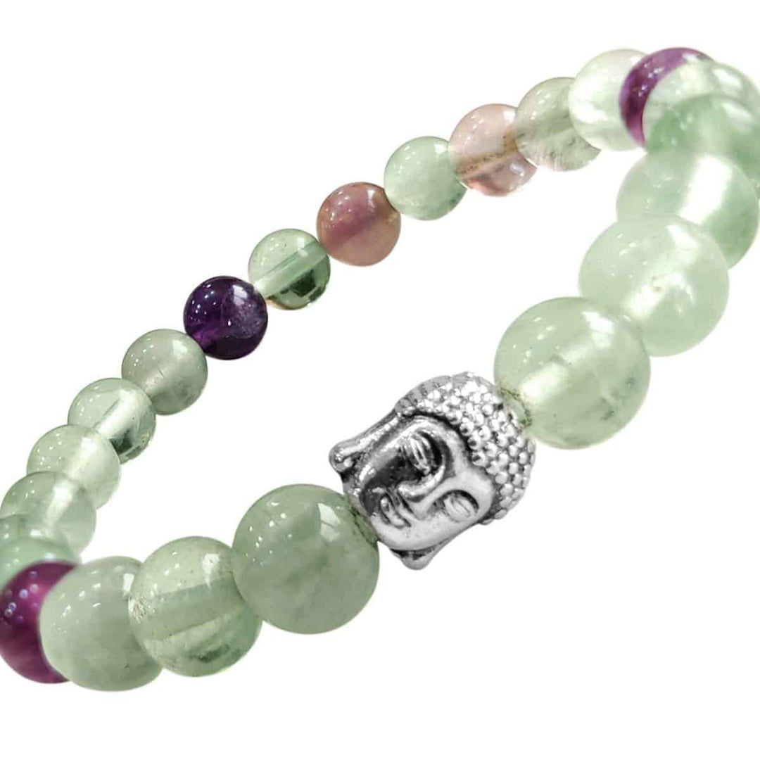 Multi Fluorite Buddha Bracelet