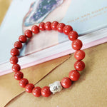 Load image into Gallery viewer, Red Jasper Buddha Bracelet
