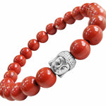 Load image into Gallery viewer, Red Jasper Buddha Bracelet
