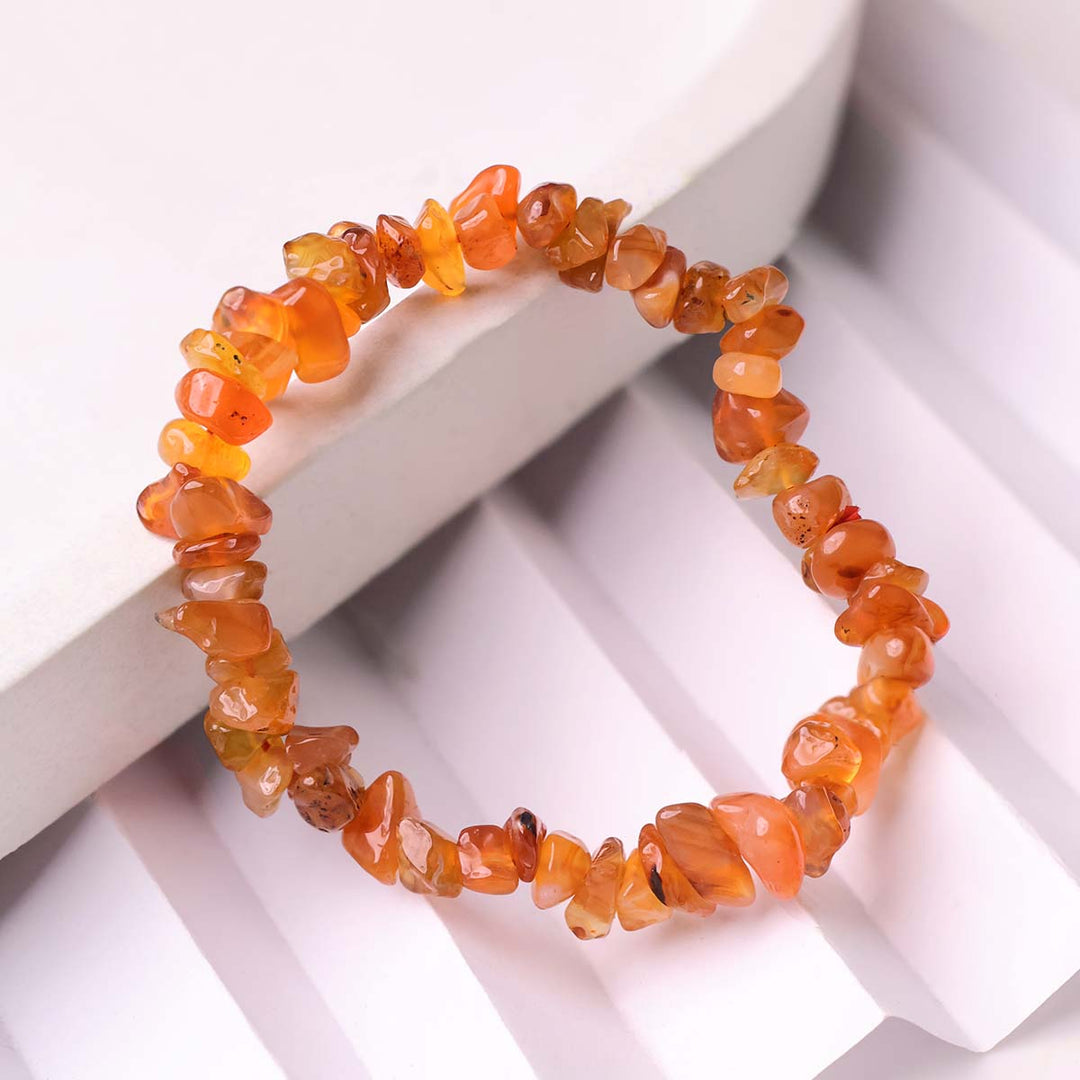 Red Carnelian Chips Bracelet