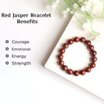 Load image into Gallery viewer, Red Jasper Round Beads Bracelet
