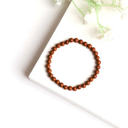 Red Jasper Round Beads Bracelet