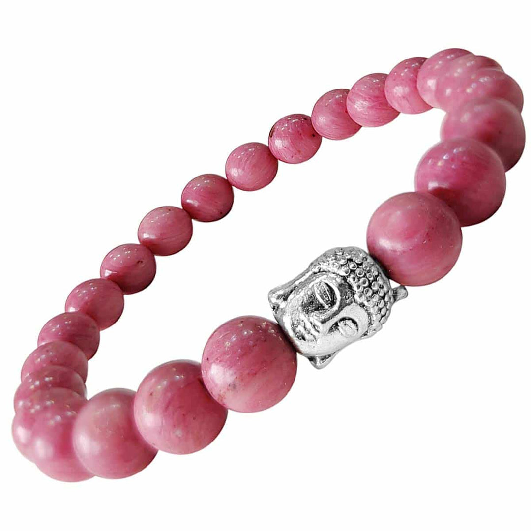 Rhodochrosite Buddha Bracelet