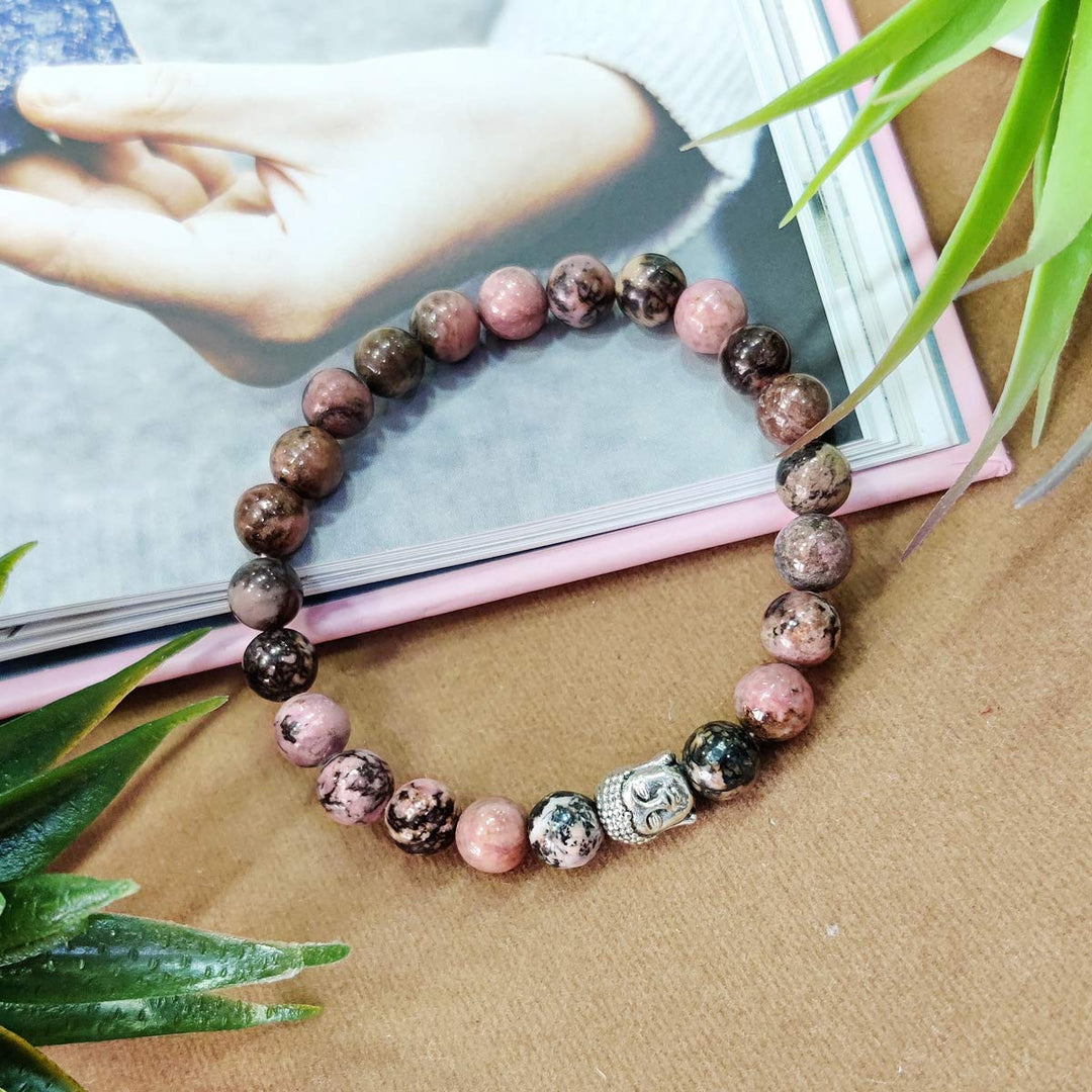 Rhodonite Buddha Bracelet