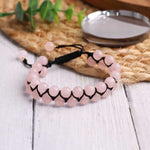 Load image into Gallery viewer, Rose Quartz Thread Bracelet
