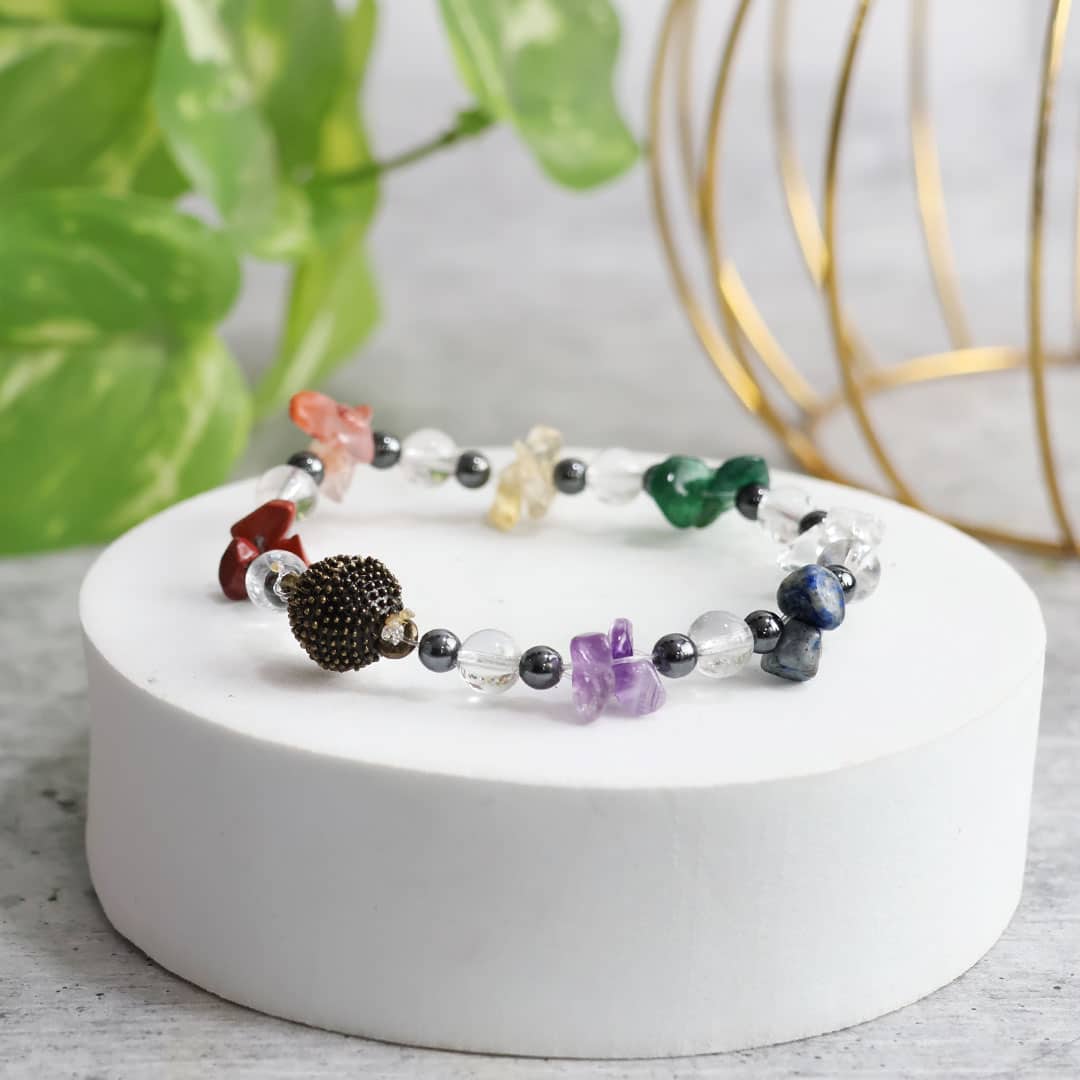 7 Chakra Chips Magnetic Lock Bracelet