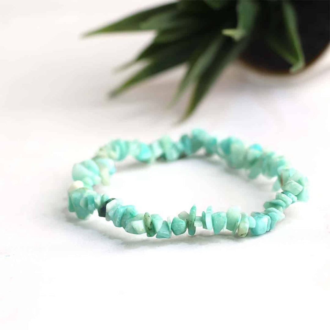 Amazonite Chips Stone Bracelet