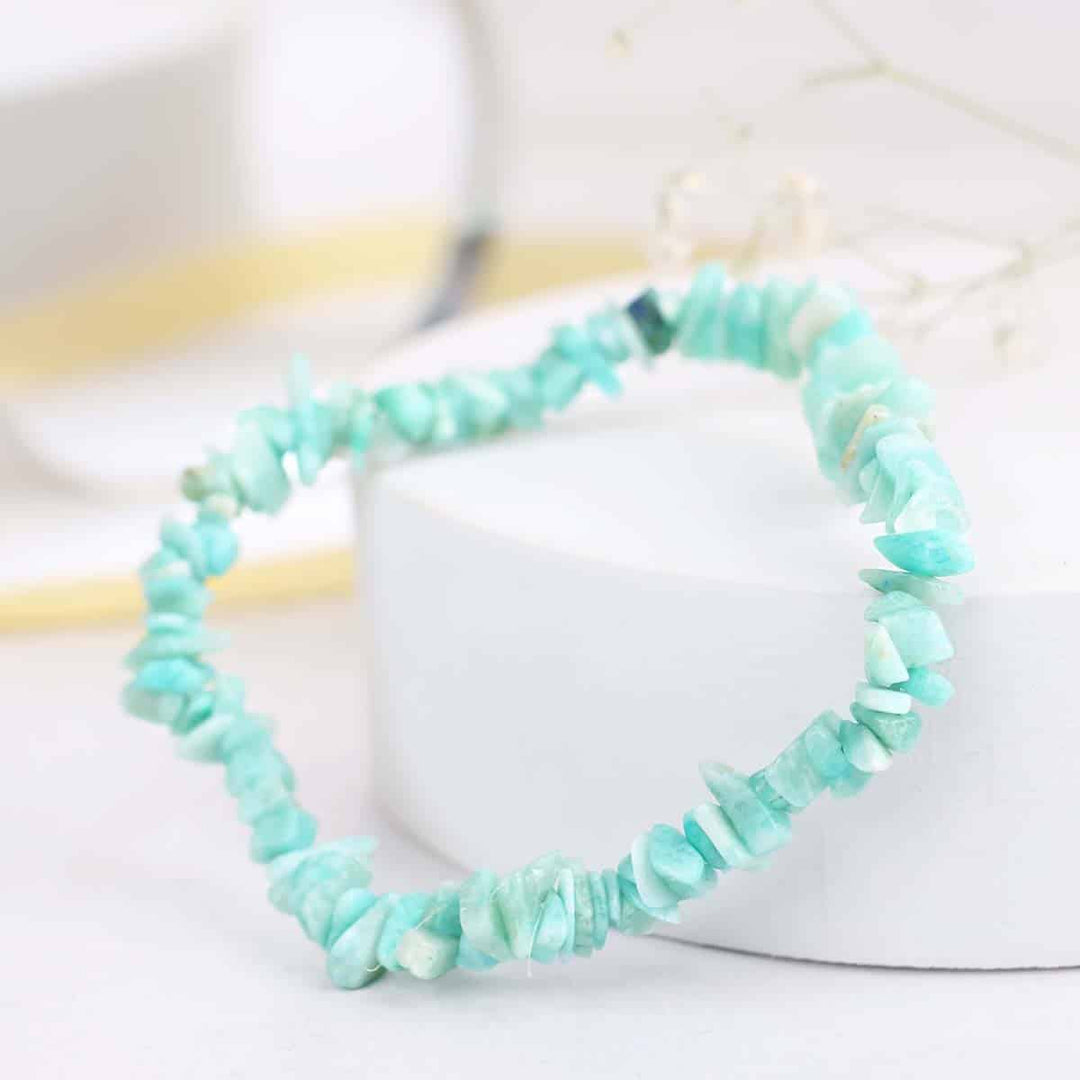 Amazonite Chips Stone Bracelet