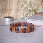 Load image into Gallery viewer, Amethyst and Citrine Oval Faceted Bracelet
