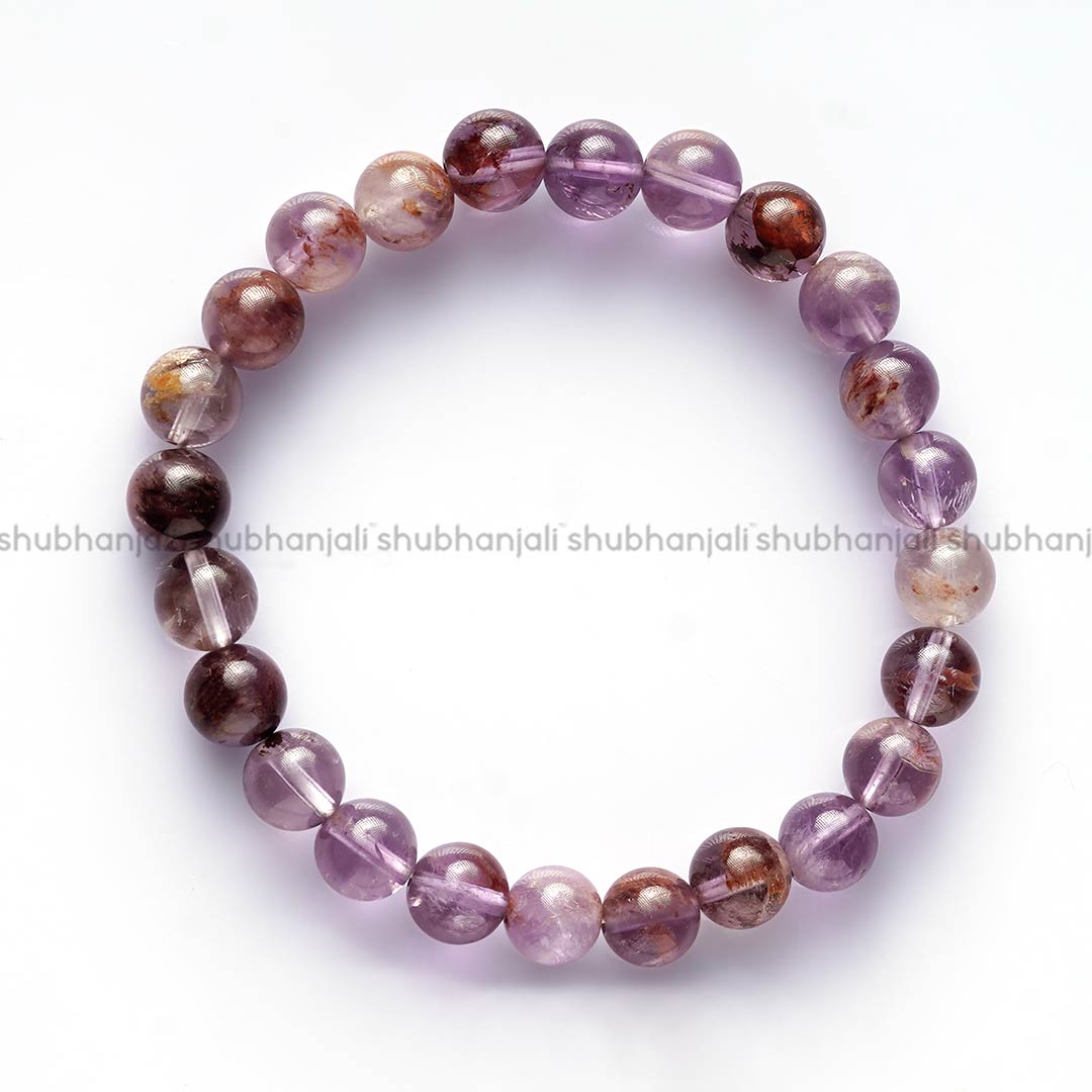 Ametrine 8mm Round Beads Bracelet