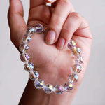 Load image into Gallery viewer, Angel Aura Quartz Faceted (Diamond Cut) Bracelet
