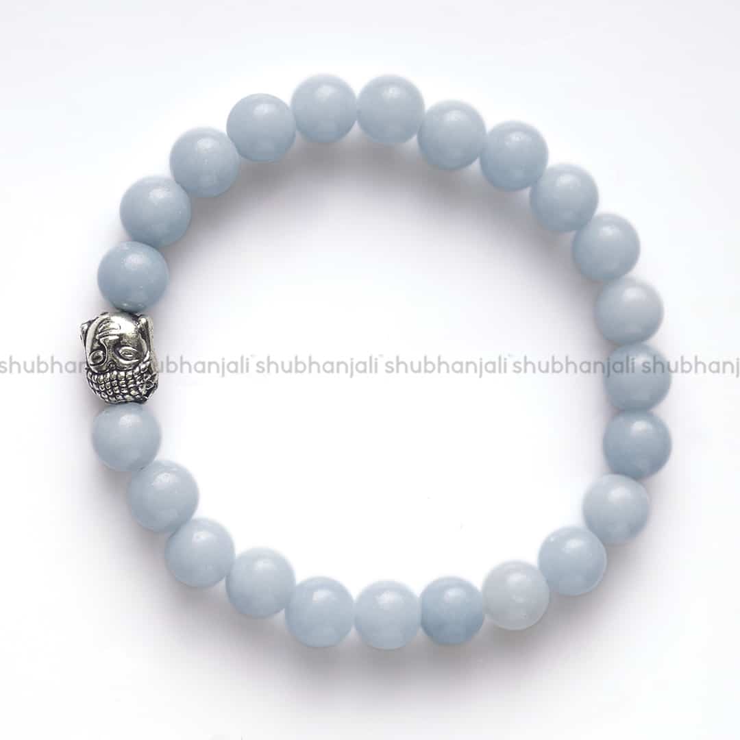 Angelite Buddha Bracelet