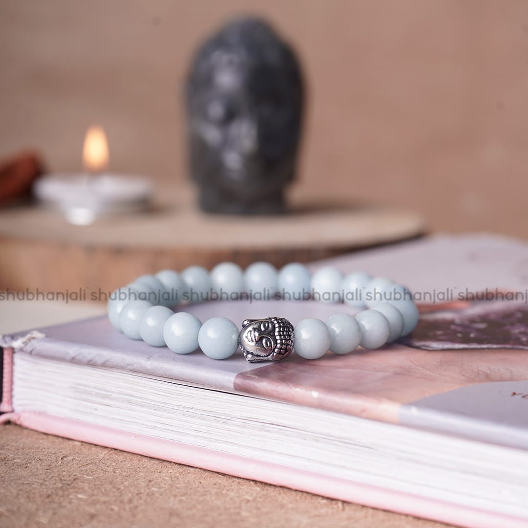 Angelite Buddha Bracelet