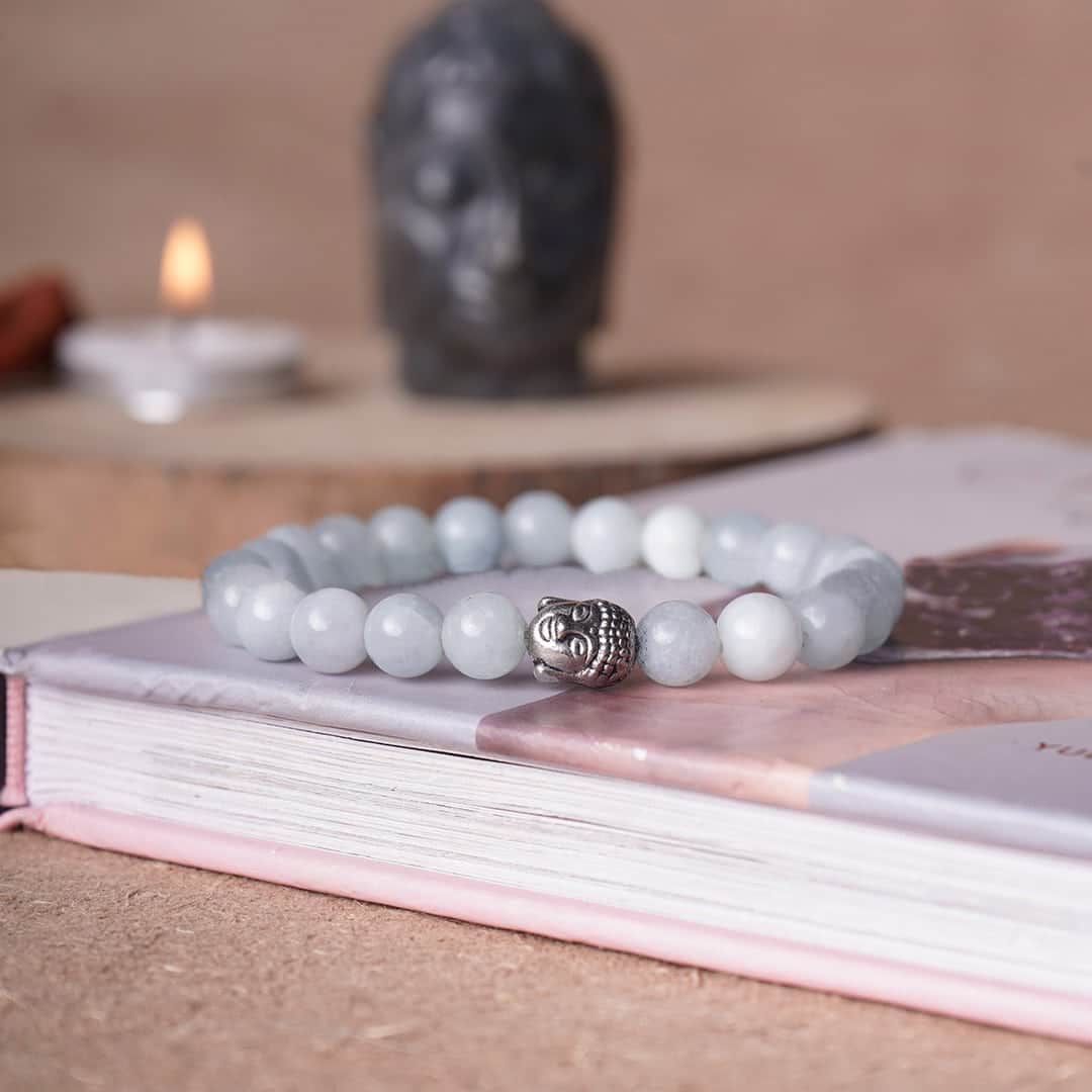 Aquamarine Buddha Bracelet