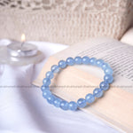 Load image into Gallery viewer, Premium Aquamarine Round 8mm Bracelet
