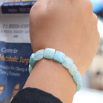 Load image into Gallery viewer, Aquamarine Square Shape Beads Bracelet
