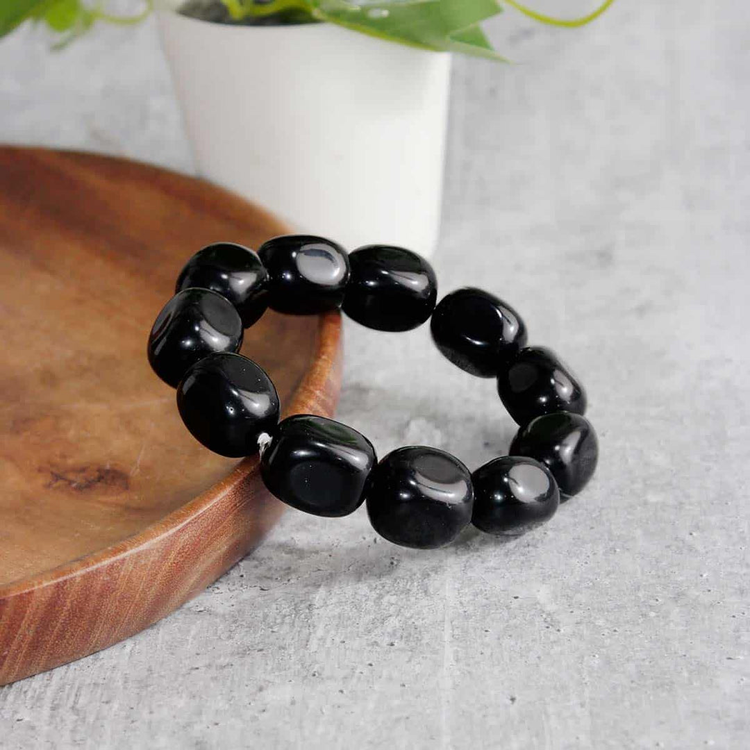 Black Obsidian Tumble Bracelet