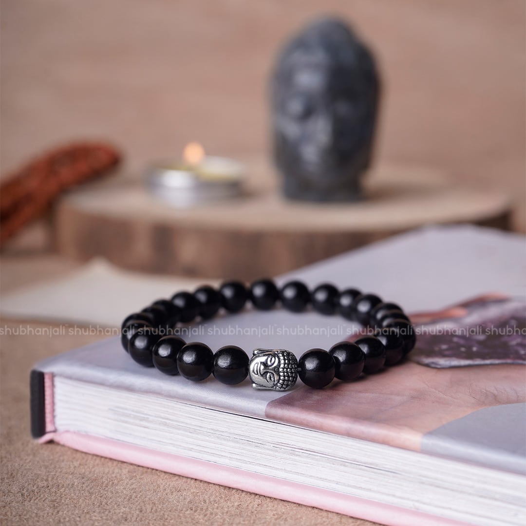 Black Tourmaline Buddha Bracelet