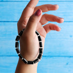 Load image into Gallery viewer, Black Tourmaline Rectangle Beads Bracelet
