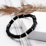 Load image into Gallery viewer, Black Tourmaline Rectangle Beads Bracelet
