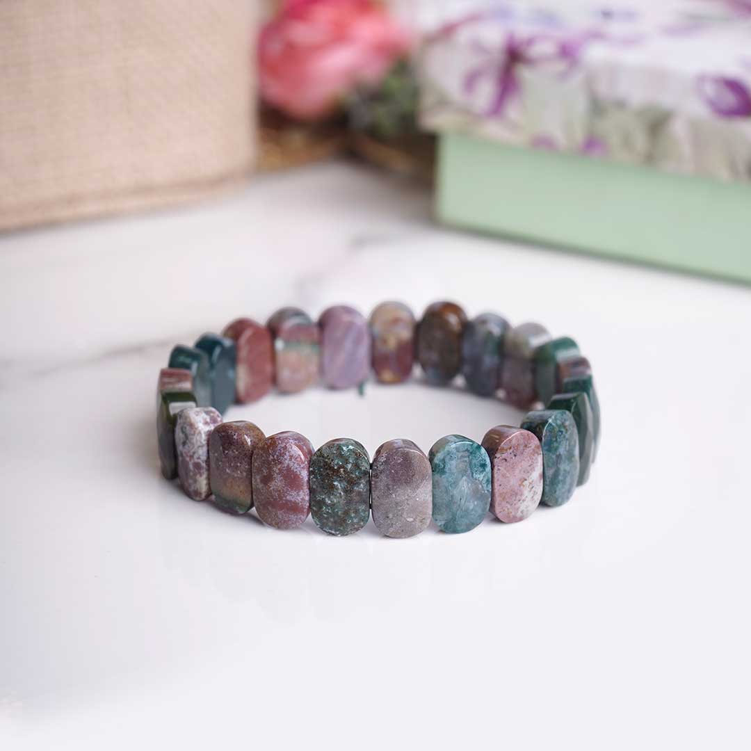 Bloodstone Oval Faceted Bracelet