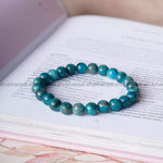 Load image into Gallery viewer, Blue Apatite Stone Elastic Beads Bracelet Use For Positivist, Strength
